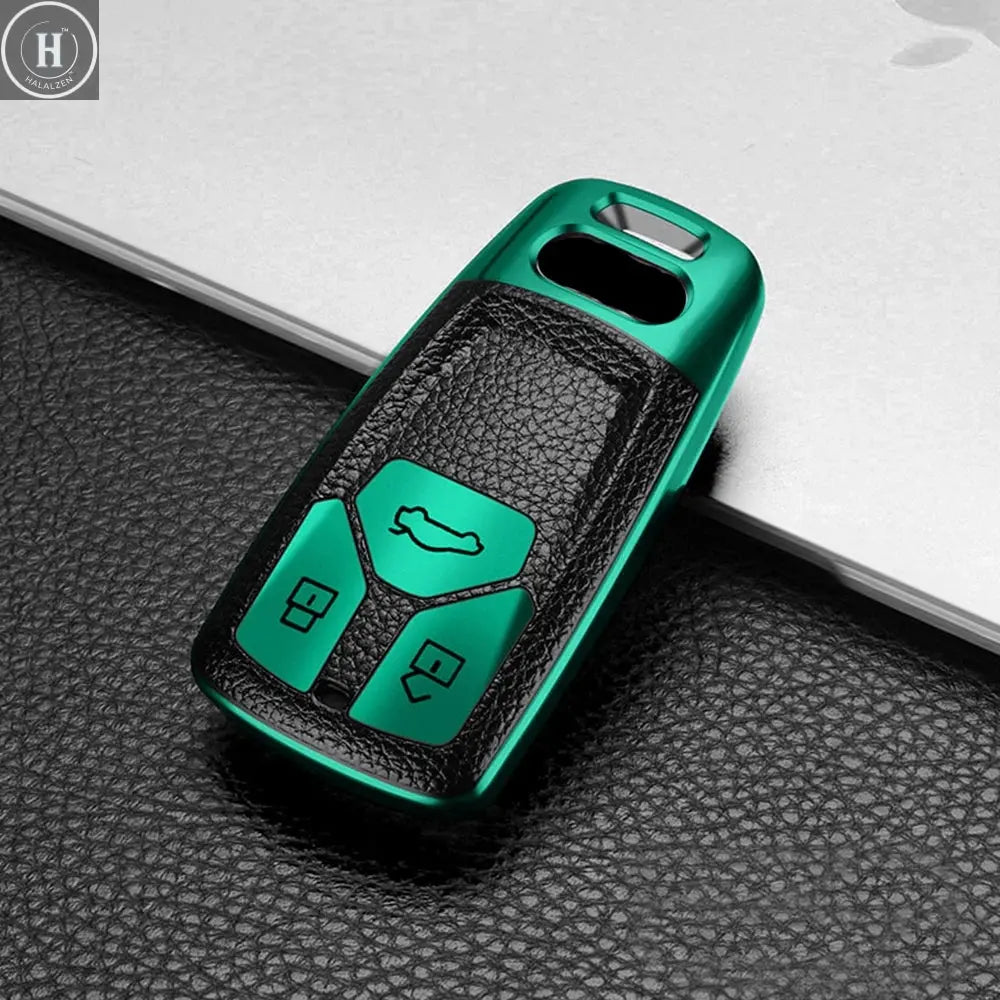 TPU Car Key Cover Case Smart Fob Key Case Shell Keychain For Audi A4 A5 S4 S5 B9 8W Q7 4M Q5 TT TTS RS Coupe Roadster 2017 2018 HALALZEN