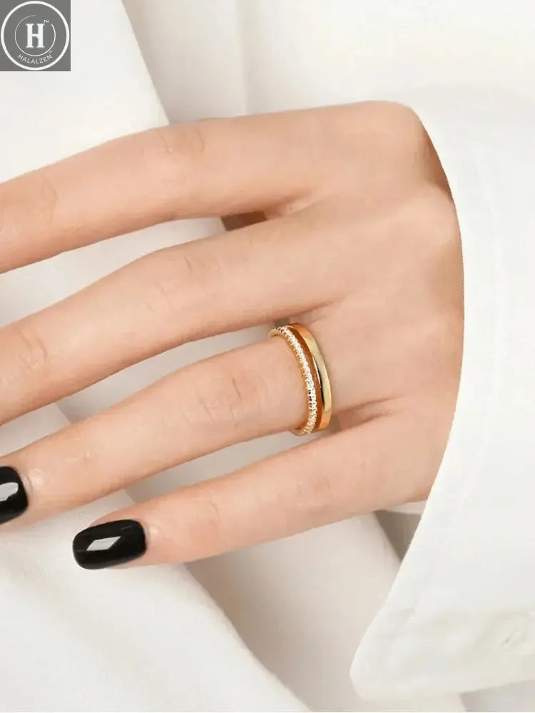 925 Sterling Silver Gorgeous Sparkling Classic Zircon Ring For Women Engagement Wedding Luxury Fashion High Quality Fine Jewelry HALALZEN