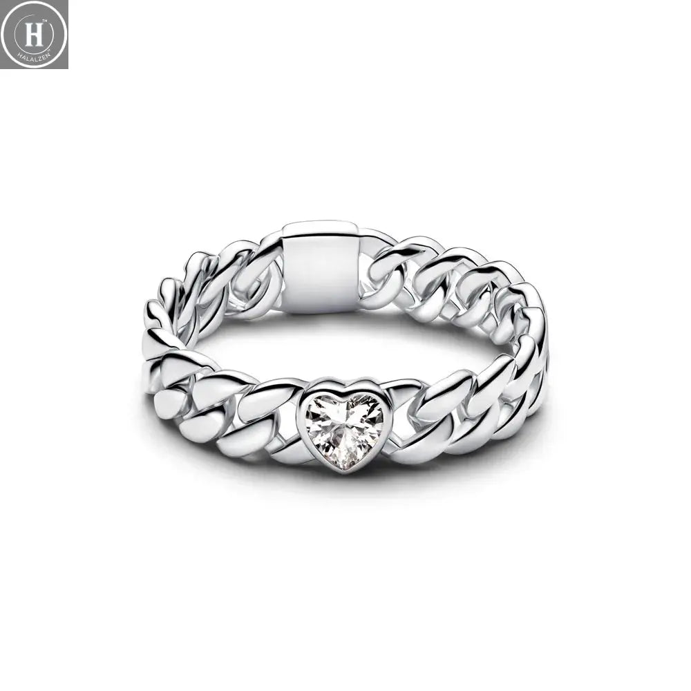 2026 Bestseller 925 Silver, Heart-Shaped Butterfly Ring, Sizes 6, 7, 8, 9, Perfect for European Women's Exquisite Charm Jewelry HALALZEN