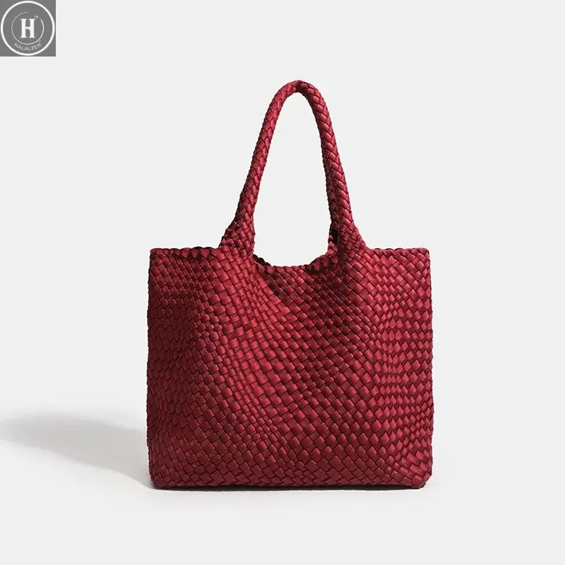 Large size women's tote bag Women's fashion bags 2024 Hot product Neoprene material women's hand-woven bag Large volume Tote bag HALALZEN