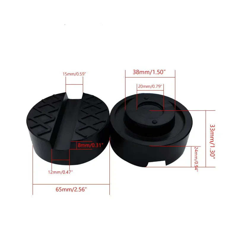 Universal Rubber Jack Pad Support Pinch Weld Slotted Floor Frame Rail Adapter Car Removal Repair Tool Rubber Block Floor Jack