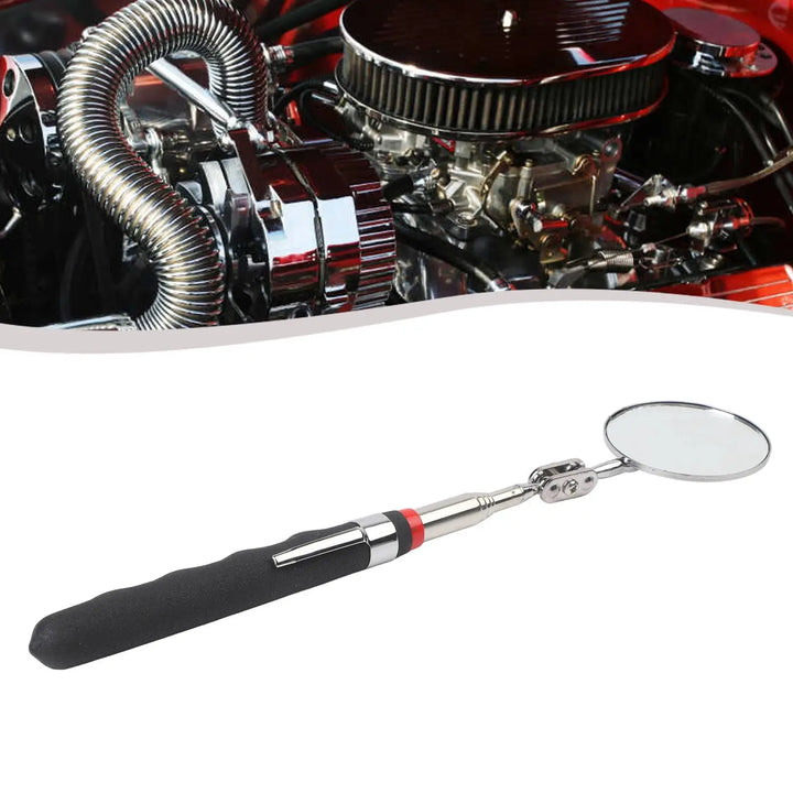 360 Degrees Inspection Mirror Adjustable Handle 24-72Cm Telescopic Mirror Telescopic Head Telescopic Folding Visitation Mirror
