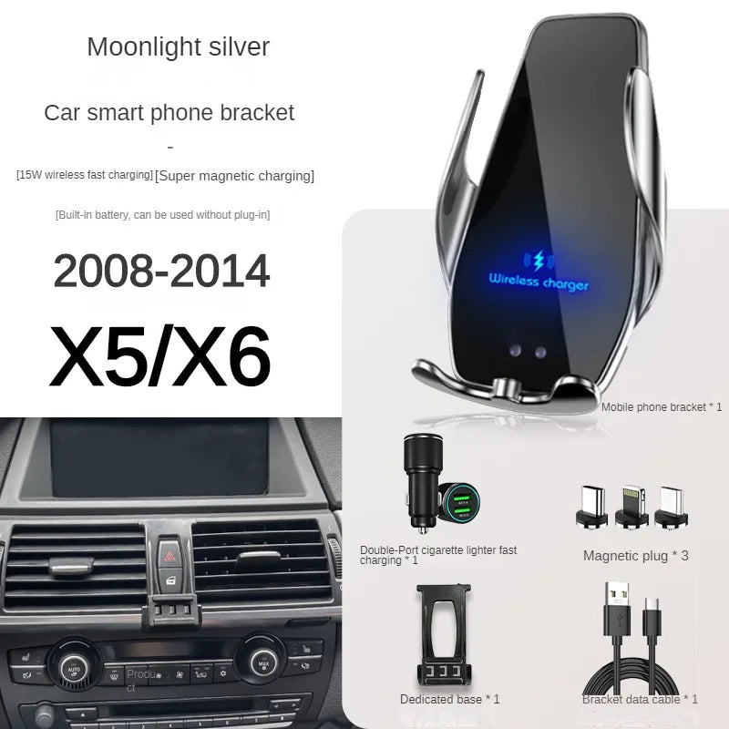 2008-2014 For BMW X5 E70 X6 E71 Mobile Phone Holder Wireless Charger Car Cell Phones Mount Navigation Bracket GPS Support