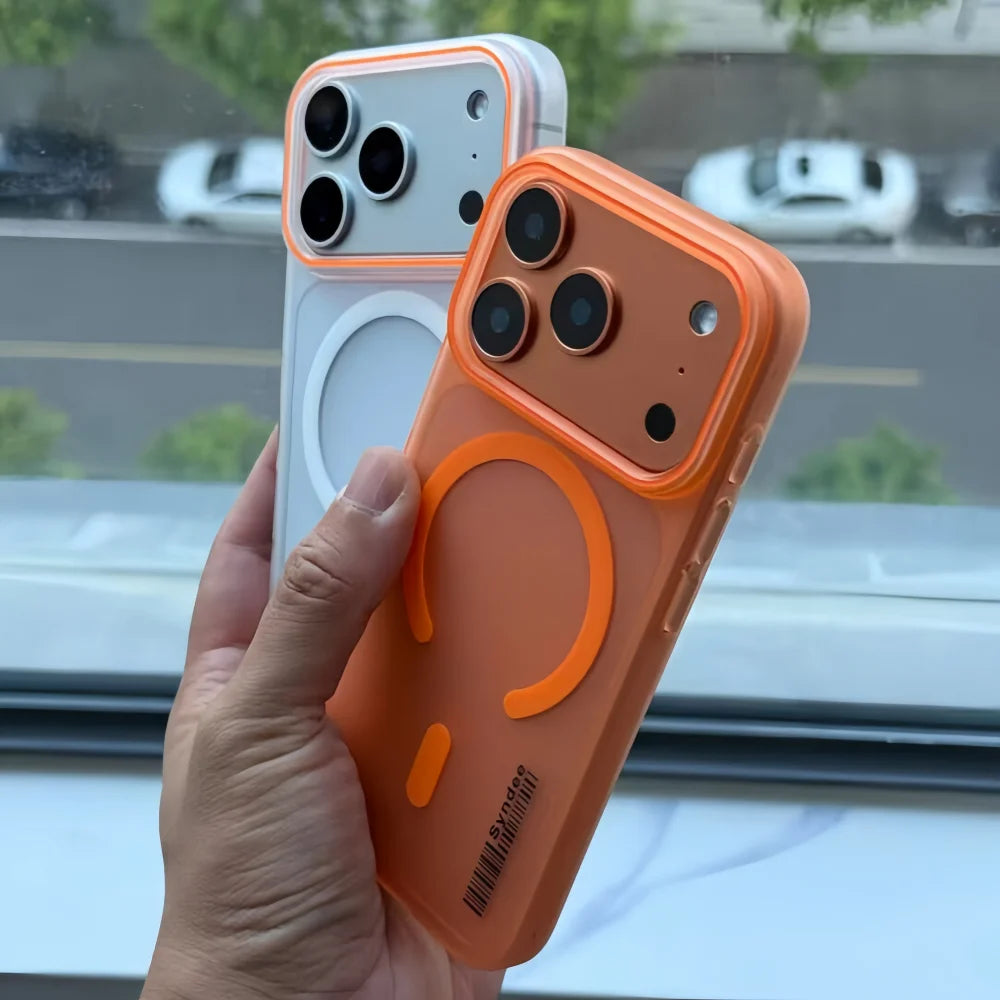 Luxury Matte Translucent Barcode Magnetic Case For iPhone 17 Air 16 15 14 13 12 11 Pro Max XR XS Plus MagSafe Charge Slim Cover