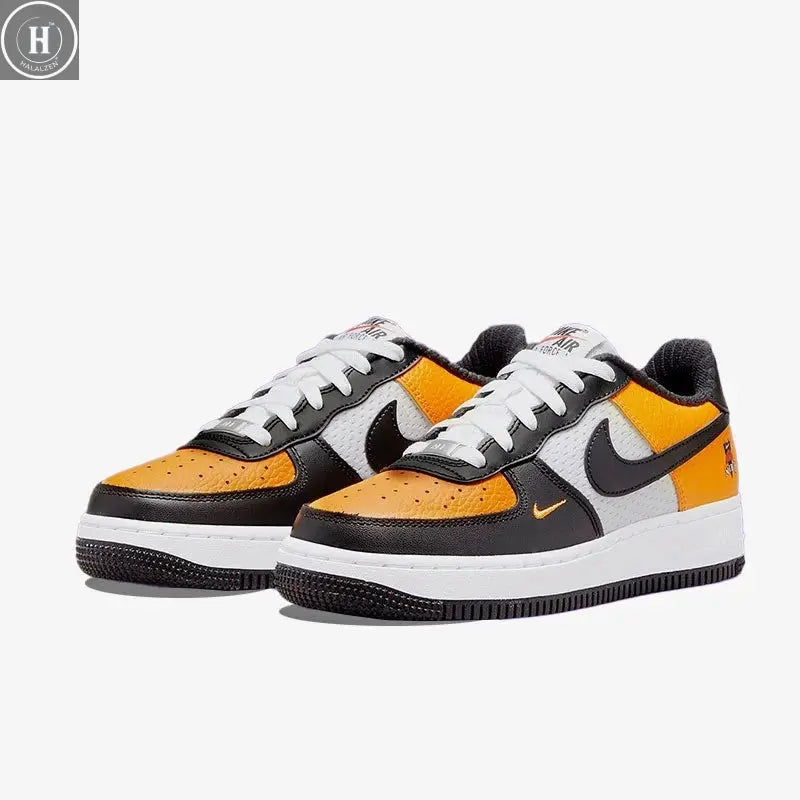 Nike genuine Air Force 1 children's low cut spliced wear-resistant board shoes DQ7779-700 HALALZEN