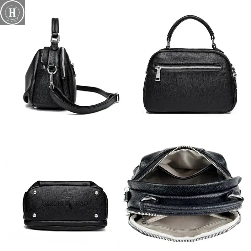 High Quality Soft Leather Tote Bag Fashion Women Shoulder Messenger Bag Large Capacity Wear-resistant Bag Luxury Handbag Sac HALALZEN