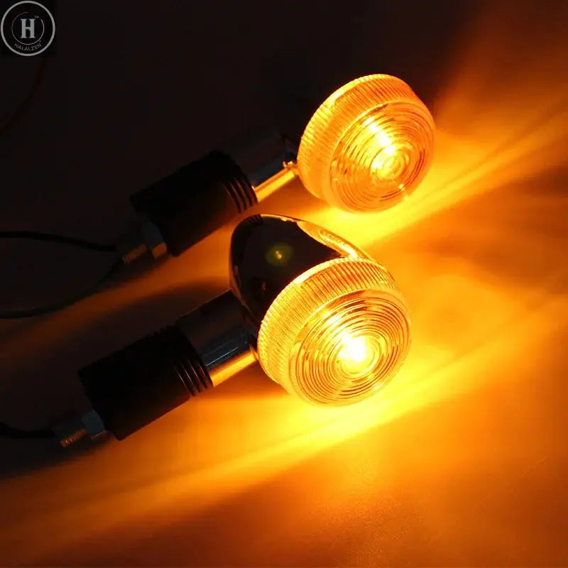 M10 Motorcycle Turn Signal Light 12V Side Direction Indicator Lamp For Honda Scooter Cruiser Cafe Racer Retro Turn Signal Lights HALALZEN