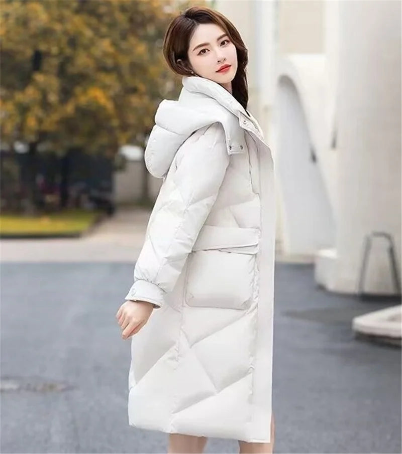 Winter Jacket Women's Parkas Puffer Coat 2023 New Long Down Snow Jackets Female Hooded Waterproof Cotton Padded Parka Outerwear