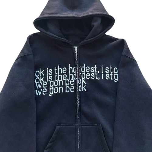 Emo girl Y2k style Women Sweatshirt Hoodies Punk Letter Print Hoodies Casual Streetwear Gothic Printing Sweatshirt Hoodies 90s