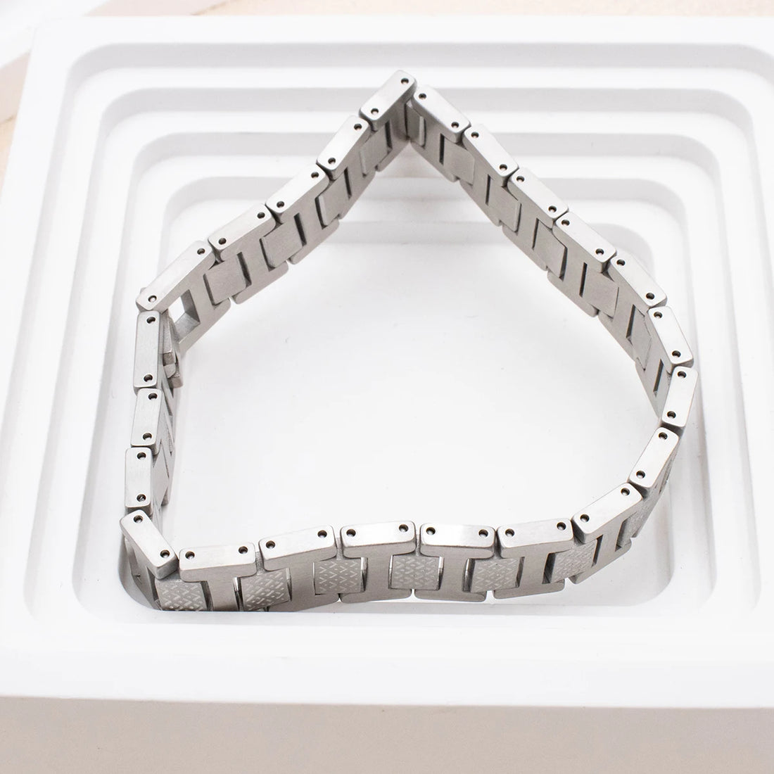 12MM Width Watch Strap Stainless Steel Bracelet Women/Men Fashion Minimalist Punk Style Bangle Party Holiday Jewelry Gifts