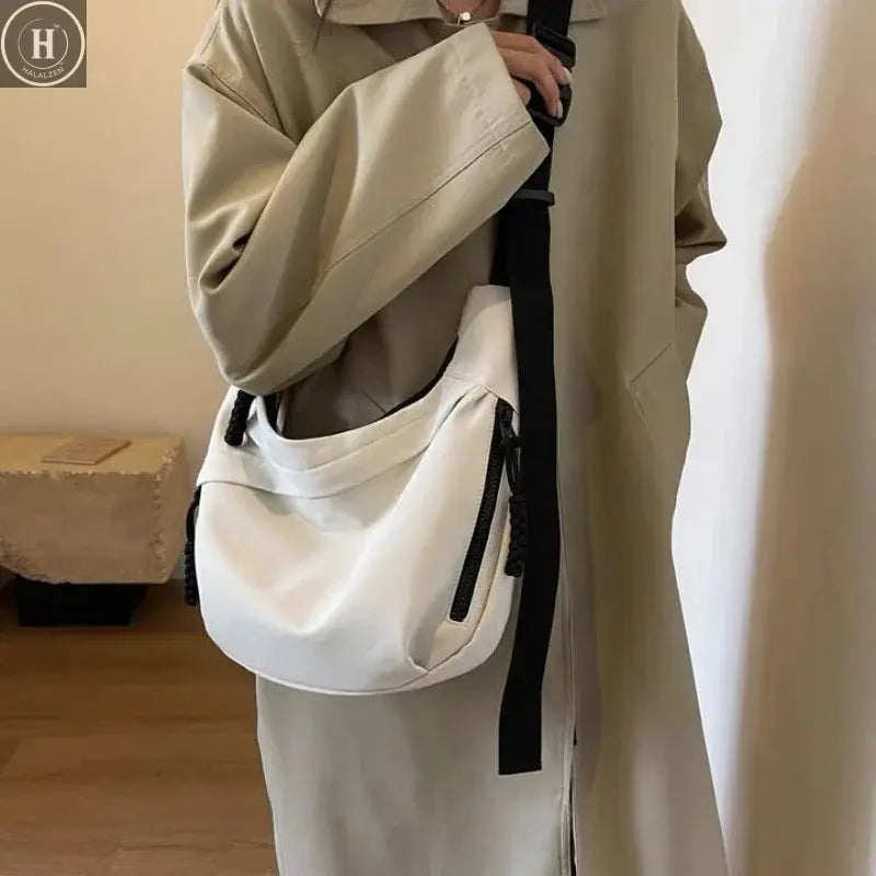 Nylon Hobos Crossbody Bags Solid Casual Zipper Women's Bags 2024 Fashion High Capacity Solid Color Single Shoulder Totes Bag HALALZEN