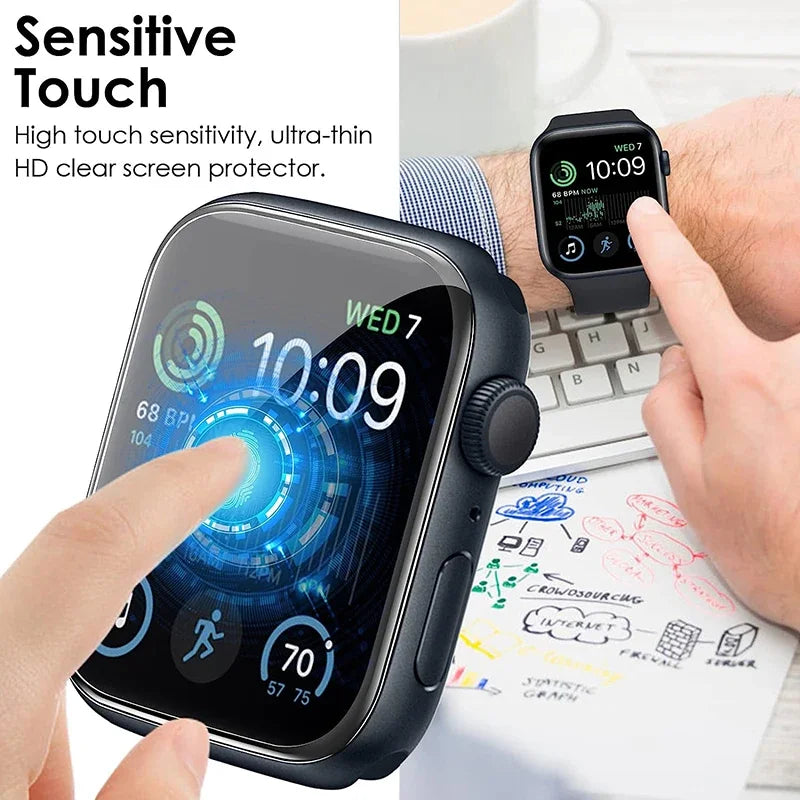 Full Curved Screen Protector For Apple Watch Ultra 3 49MM Not Glass Protective For Iwatch Series 10 11 9 8 7 6 5 SE 46MM 41 45MM