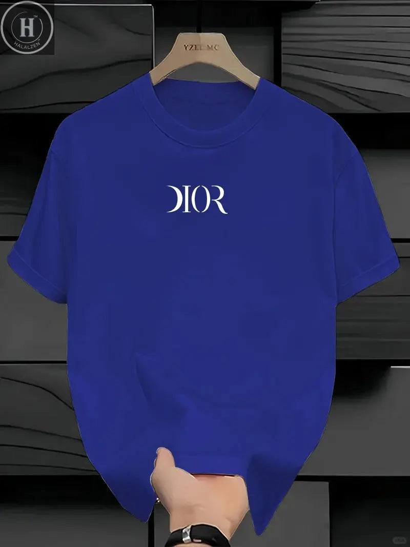 New Summe Luxury Brand T-shirt Pure Cotton Flat Print Large Size Round Neck Short Sleeve Men's and Women's Top T-shirt HALALZEN