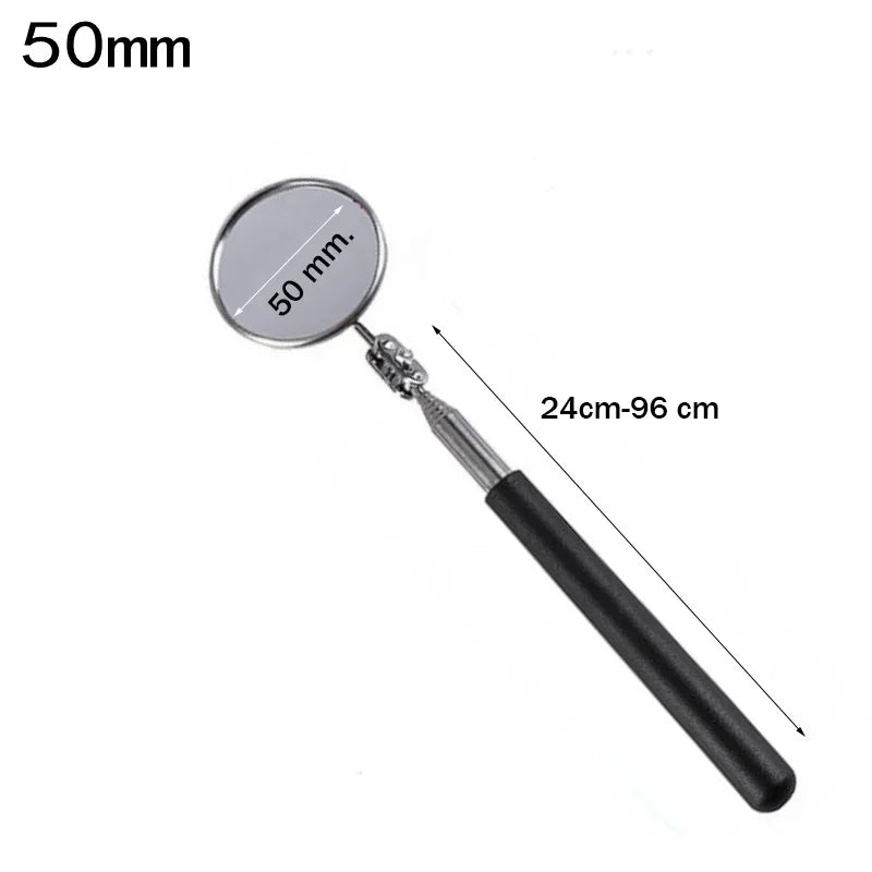 Inspection Mirror LED Light Telescoping Mirrors 360 Rotation Mechanic Tools Magnetic Mirror Telescopic Handle Repairing Tools