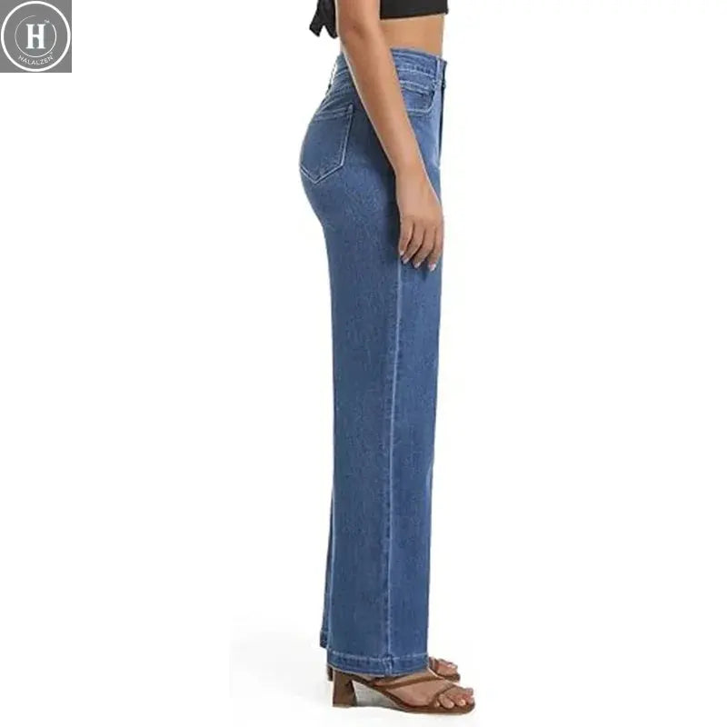 2025 Women Pink Beige Straight Leg Jeans Female Retro Solid High Waisted Denim Pants Girls Trendy Fashion Daily Cheap Trousers Halalzen UK