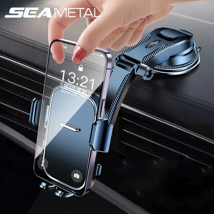 SEAMETAL Sucker Car Phone Holder Mount Stand Suction Cup Smartphone Mobile Cell Support in Car Bracket for Iphone Xiaomi Huawei