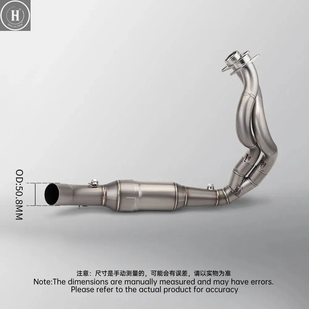 Carbon Fiber Moto Exhaust Escape Full System Muffler DB Killer Front mid Link Pipe for ER6N ER6F Versys 650 Z650 Ninja 650 HALALZEN