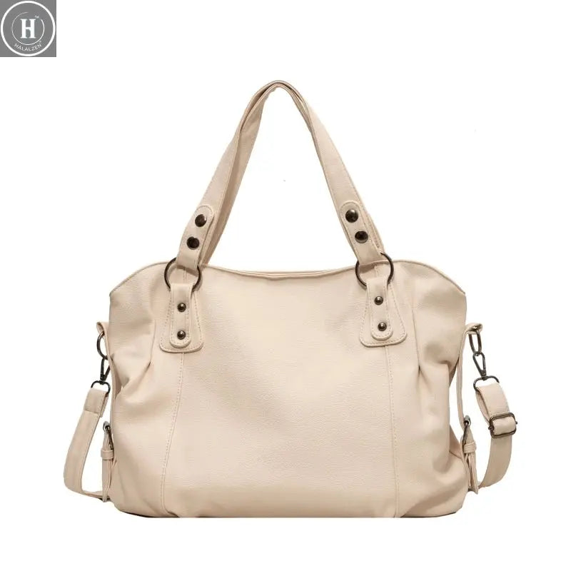 Female Hobo Handbag Large Capacity Shoulder Bags Big Stylsih Casual Tote Bag Ladies A4 Soft Leather Crossbody Bags Business Sac HALALZEN