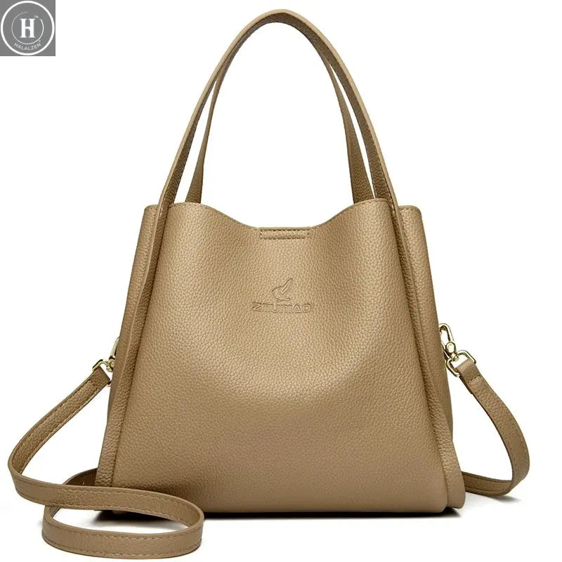 Genuine Brand Tote Bag Leather Luxury Handbags Women Bags Designer Handbags High Quality Ladies Crossbody Hand Bags for Women HALALZEN