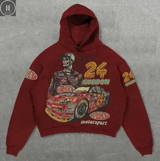 Explosions of New Harajuku Zipper Hooded Sweater Street Men and Women Retro Shirt Sweatshirt Gothic Jacket Hooded Couple Sweater HALALZEN