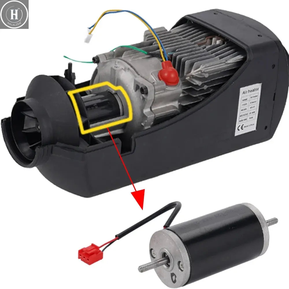12V 5Kw Motor Red Plug Parking Heater Fan Assembly Motor Is Suitable for Car Heater Accessories HALALZEN