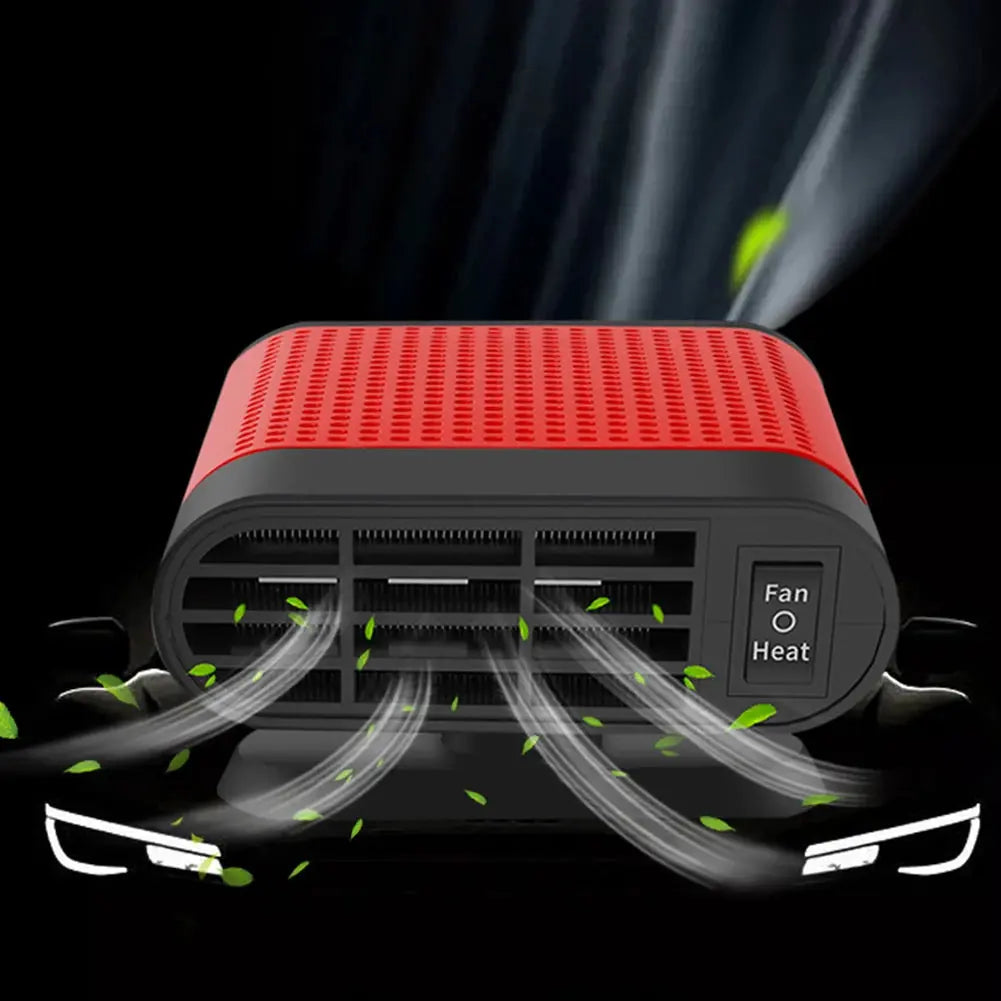 12/24V Portable Car Heater 360 Rotating Car Electric Heater Fan 1200W Windscreen Defroster Demister Auto Windshield Defroster HALALZEN