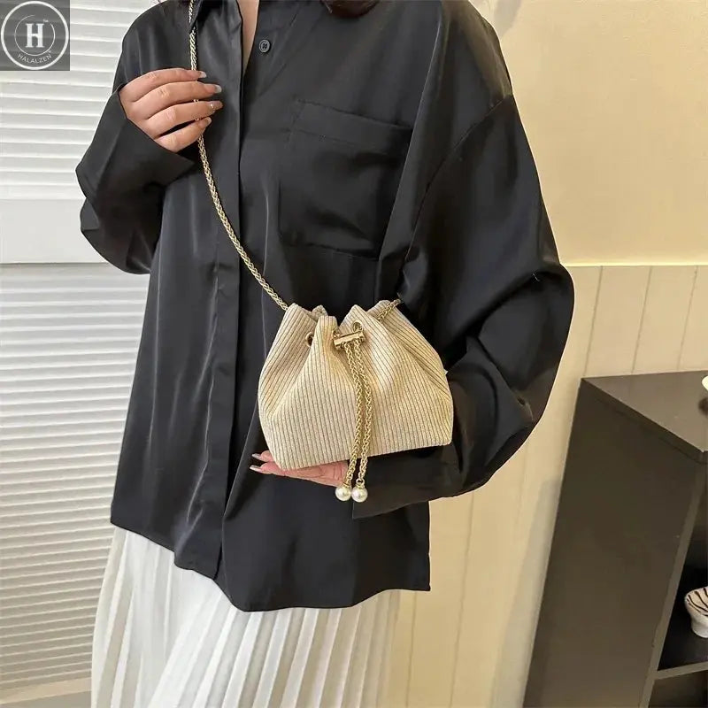 Summer women handbag new style mini bucket bag chain small shoulder bag 01-SB-mnstsr HALALZEN