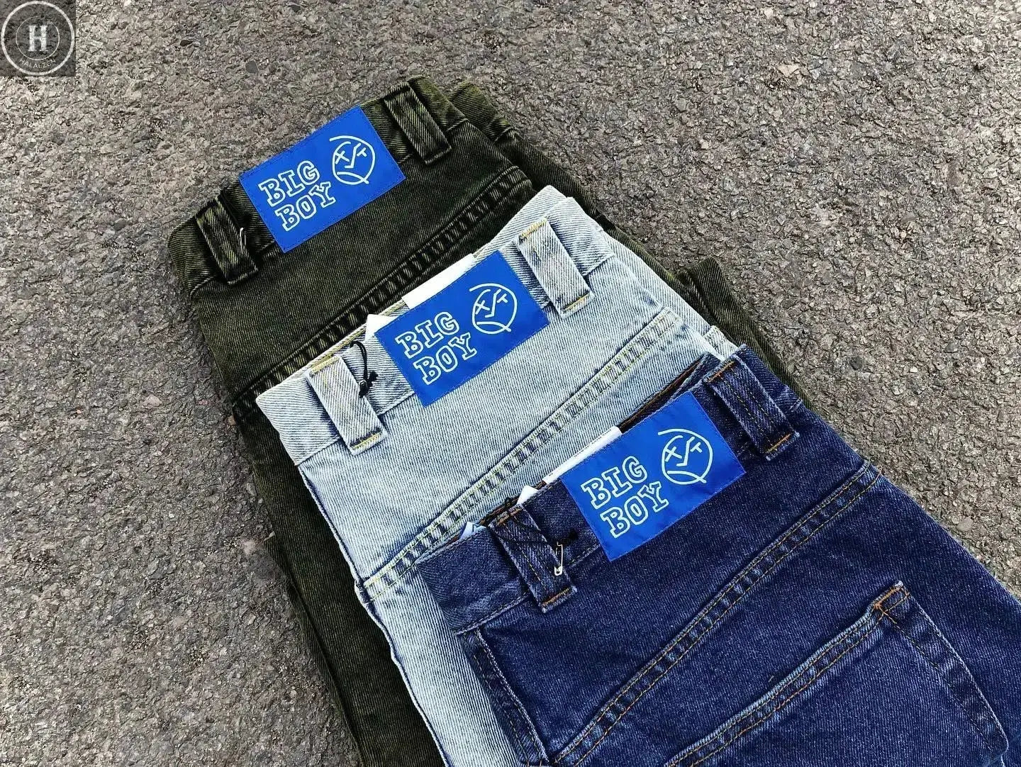 Streetwear Polar Big Boy orts Y2K Hip Hop Cartoon Print Five-Quarter Length Men's Jeans Pants for Autumn Season HALALZEN