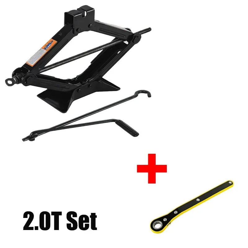 Car Jack 0.8T/1T/2T Portable Scissor Jack Labor Saving Hand Cranked For Tire Replacement Vehicle Repair Car SUV Van Repair Tool