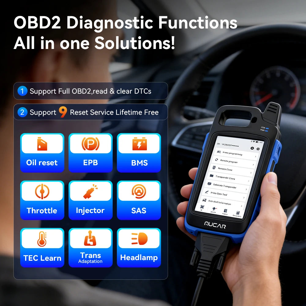 MUCAR KEY581 Universal Key Generator Kit Key Fob Programmer Immobilizer Tool Key Creation IMMO Learning Chip Read Write Cloning