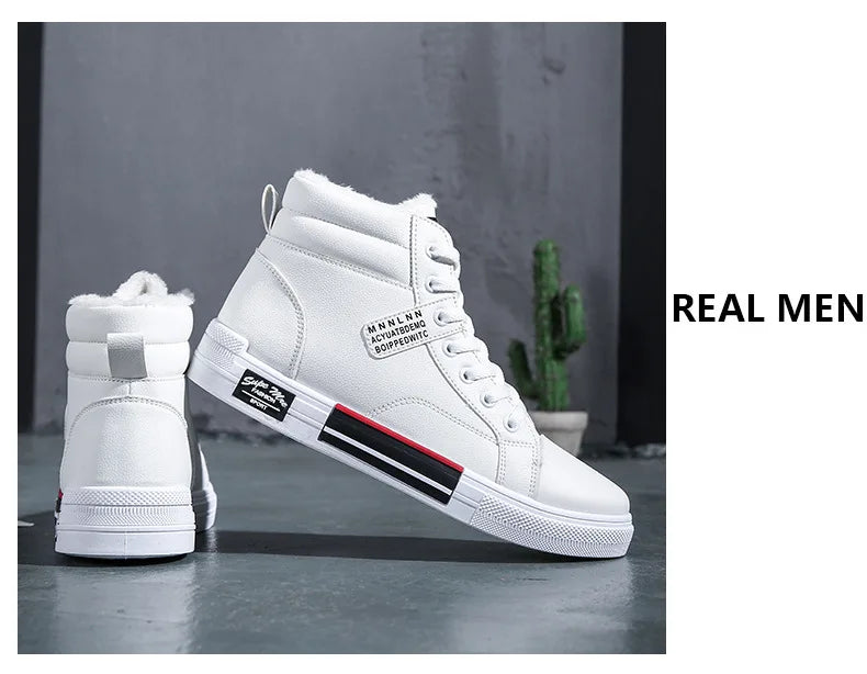 High-Top Casual Shoes for Men Non-Slip Student Male Sneakers New Winter Footwear