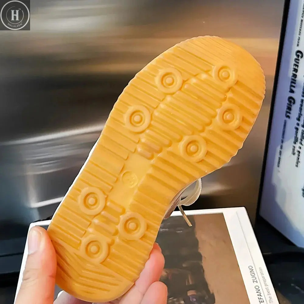 Spring Running Shoes For Children PU Leather Waterproof Kid's Tennis Shoes Anti-slippery Teenager Boy's Girl's Sneakers HALALZEN