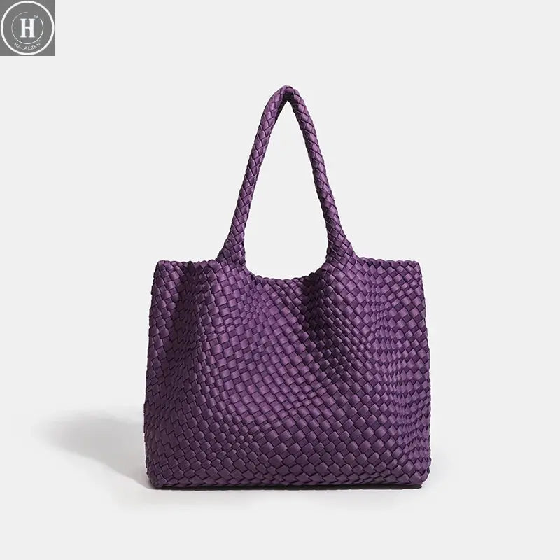 Large size women's tote bag Women's fashion bags 2024 Hot product Neoprene material women's hand-woven bag Large volume Tote bag HALALZEN