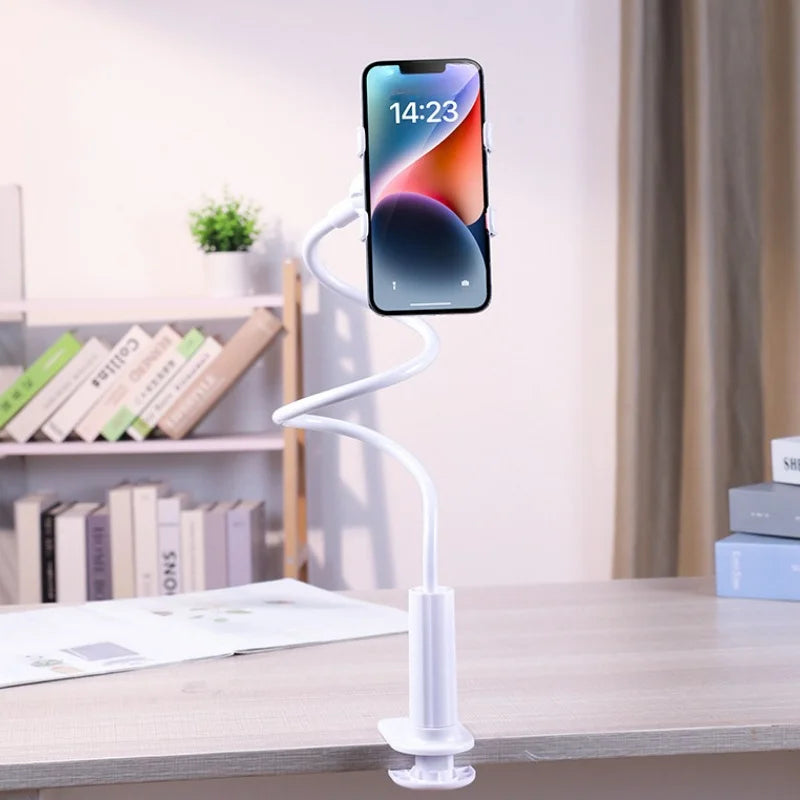 Adjustable 360 ° rotating portable lazy phone holder, suitable for bedside offices and homes, with clip
