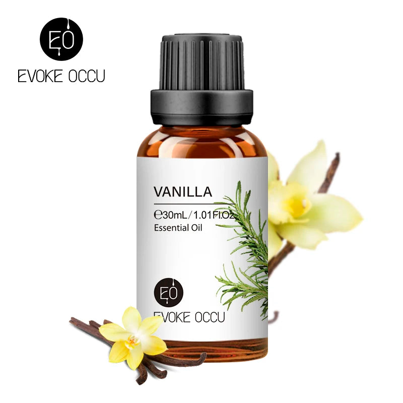30ML Pure Jasmine Rose Mint Lavender Vanilla Essential Oil for Diffuser, Humidifier, Massage, Skin Hair Care, Soap Candle Making HALALZEN