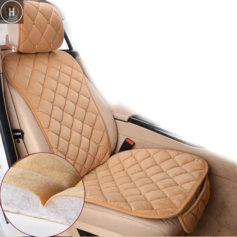 SEAMETAL Winter Car Seat Cover Soft Warm Car Seat Cushion Universal Plush Interior Protector Mat Auto Seats Cover Accessories HALALZEN
