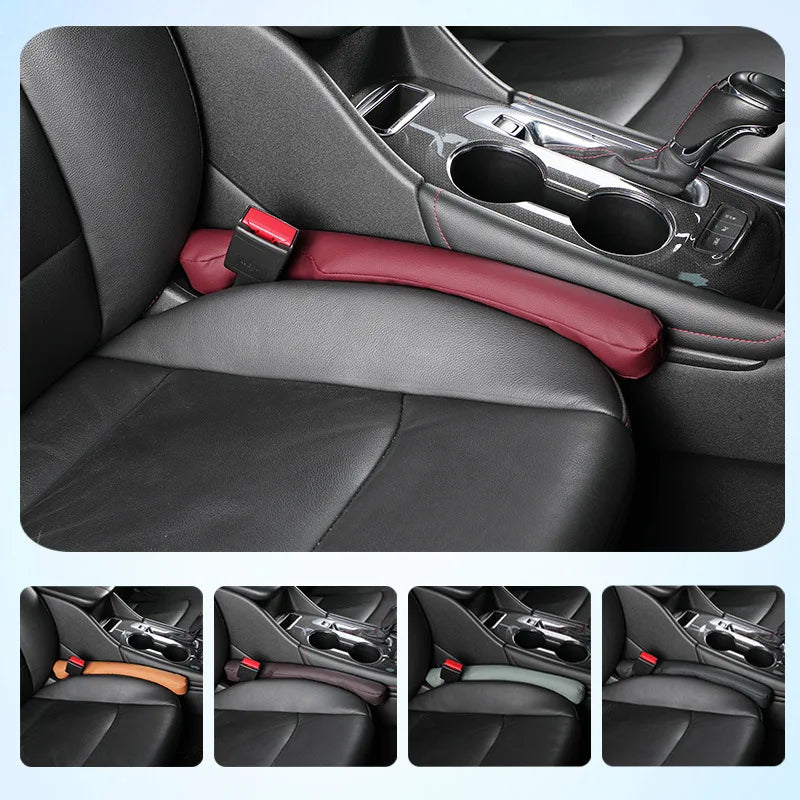 Car Seat Side Gap Filler with Leather Material - Leakproof Seam Filling Strip, Vehicle Interior Mouldings Decoration Accessories