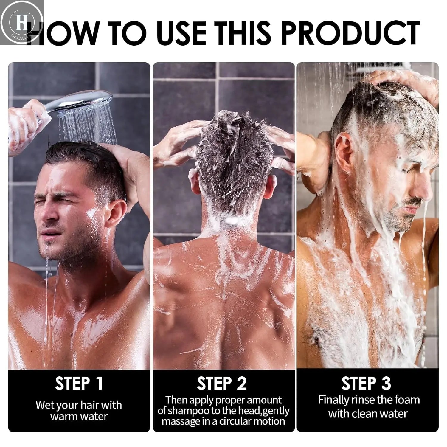 Root Activation Shampoo - Natural Herbal Extract, Keratin and Biotin Make Your Hair Refreshing Dry, Damaged and Thicker Hair HALALZEN