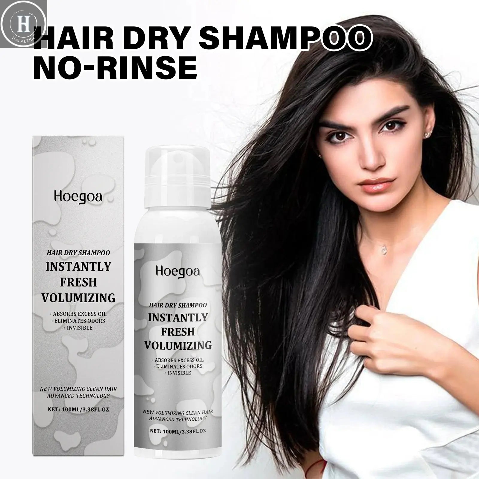 Dry Shampoo Spray Instant Volume Boost Oil Control No Water Needed Portable Clean Hair Fluffy and Shiny Hair Care Shampoo Spray HALALZEN