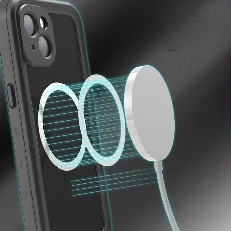 New High-quality Full Sealed Clear IP68 Waterproof Case for IPhone 16 15  Pro Max Shockproof Cover Screen Protector