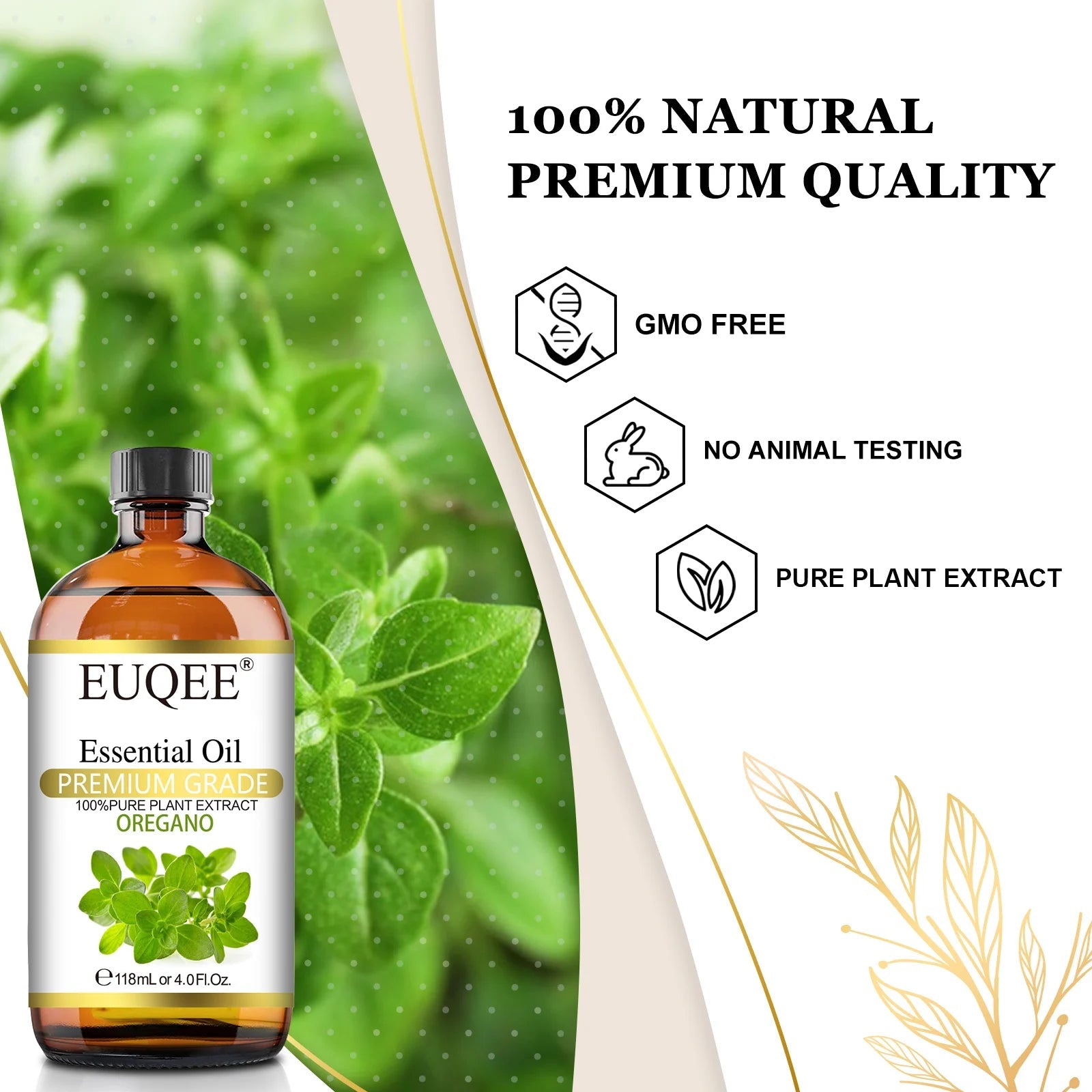 EUQEE 118ML Oregano Jasmine Lavender Essential Oil For Humidifier Diffuser Eucalyptus Aroma Oils For DIY Soap Candle HALALZEN