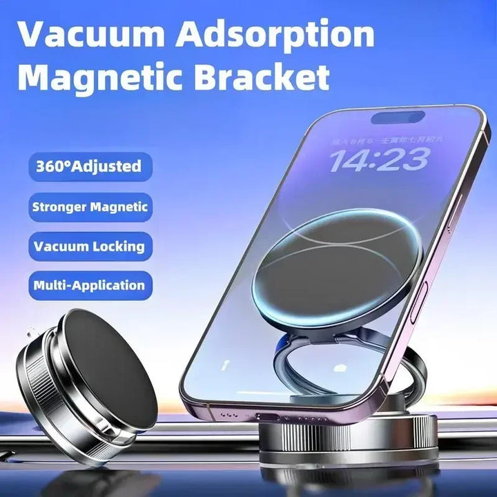 2025 New Premium Magnetic Car Mount! 360° Rotatable + Foldable Compact Design, Vacuum Suction Cup, Magsafe-Compatible