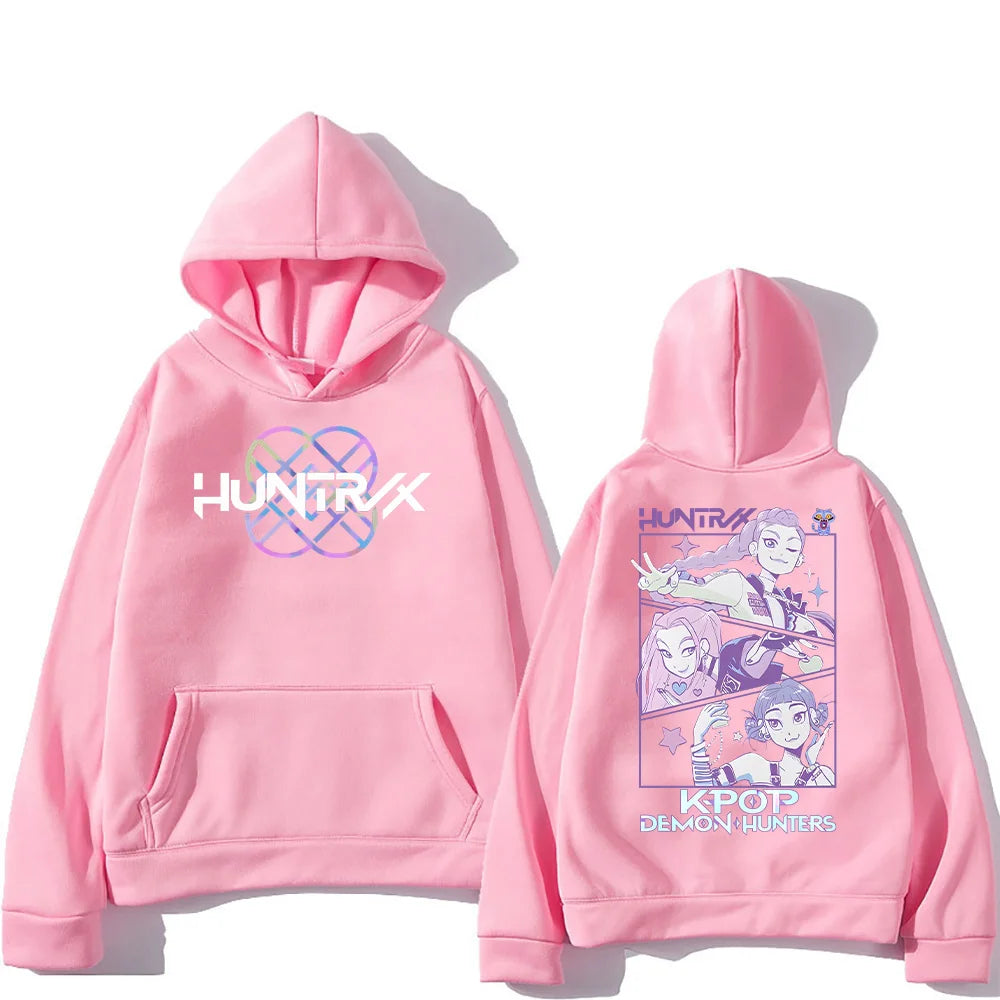 KPop Demon Hunters Hoodies Merch Kpop Men Women Sweatshirt Fashion Versatile Streetwear Oversized Y2K Pullovers Trends Anime Top