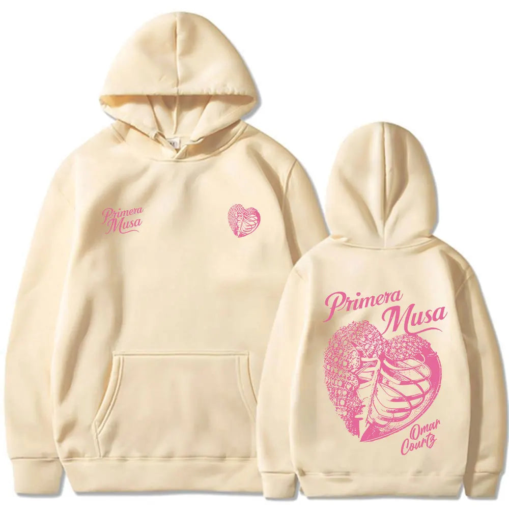 Omar Courtz Primera Musa Album Tour Merch Hoodies Men's Women Fashion Hip Hop Hooded Sweatshirts Fleece Oversized Pullovers Coat