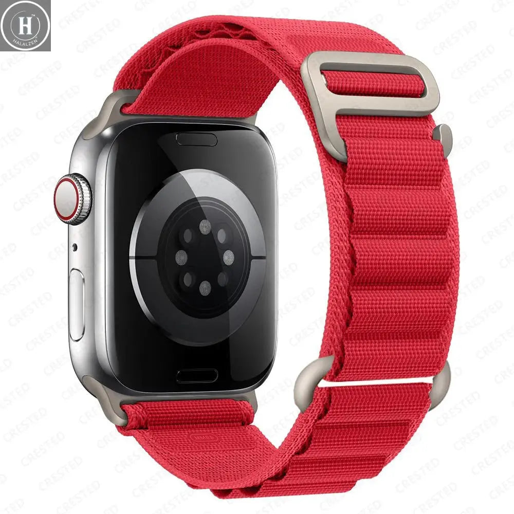 for Apple watch Straps 45mm 46mm 49mm 42mm iwatch Band 44mm 40mm Nylon Alpine bracelet correa Series 10 9 8 7 6 11 SE Ultra 2 3 HALALZEN