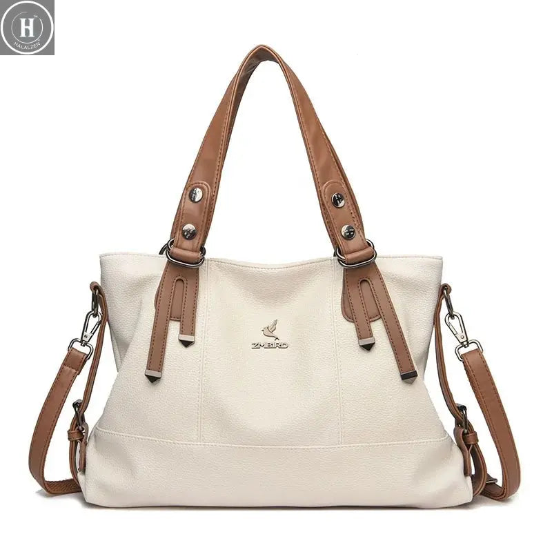 Luxury Casual Tote Women Bag High Quality Leather Ladies Hand Bags for Women 2024 Shoulder Bag Big Crossbody Bags Sac A Main HALALZEN