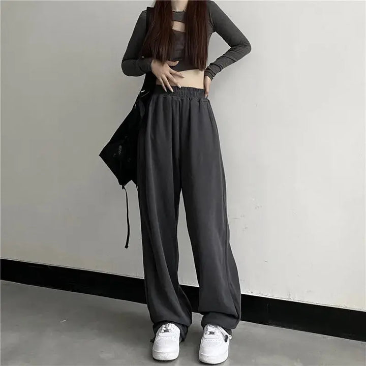 Harajuku Wide Leg Cargo Pants Women Letter Print Punk Streetwear Y2k Pantalones Mujer Korean Fashion Joggers Sweatpants Halalzen UK