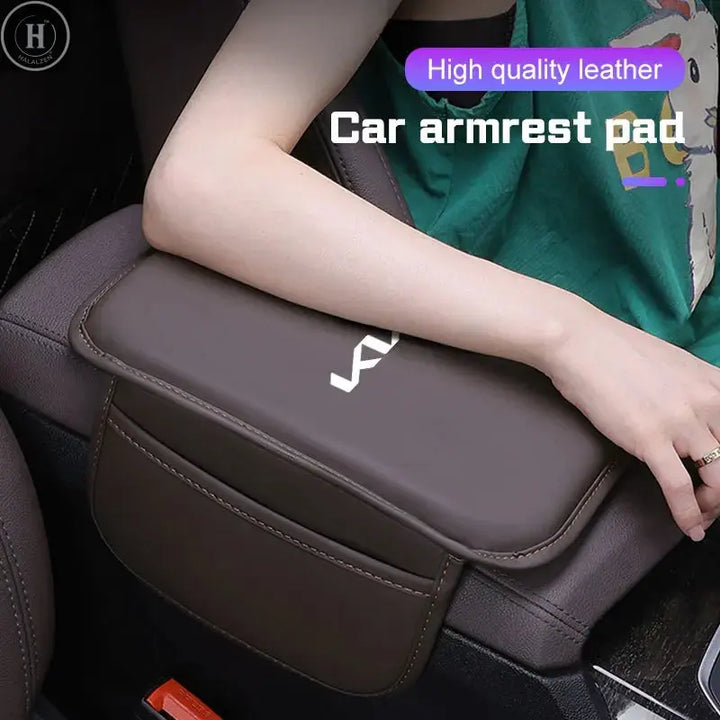 PU Leather Car Armrest Box Pad for KIA K3 K5 Sportege Picanto Optima Soul Ceed Sorento Forte Stinger Protector Cover Accessories HALALZEN