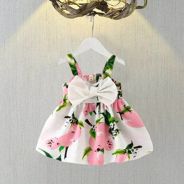 Summer Baby Girl Dress Lemon Print Newborn Infant Dresses