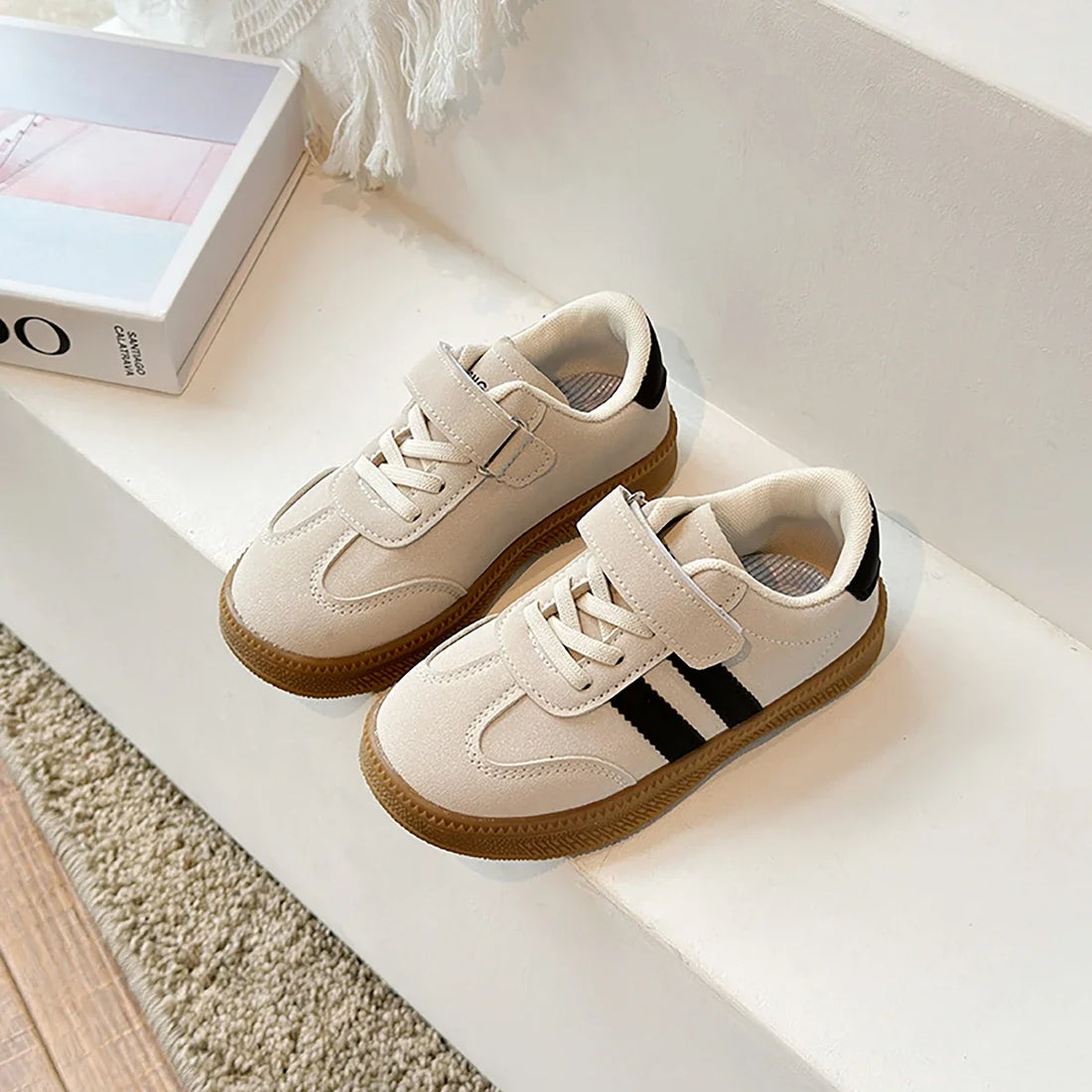 PU Leather Sneakers for Children Waterproof Trend Fashion Children's Tennis Shoes Anti-slippery Sport Shoes for Kids